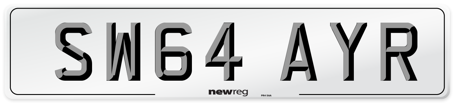 SW64 AYR Number Plate from New Reg